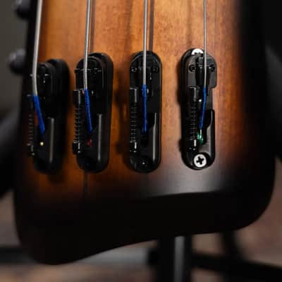Ibanez Bass Workshop UB804 4-String Electric Upright Bass - Mahogany Oil Burst with Gig Bag image 11
