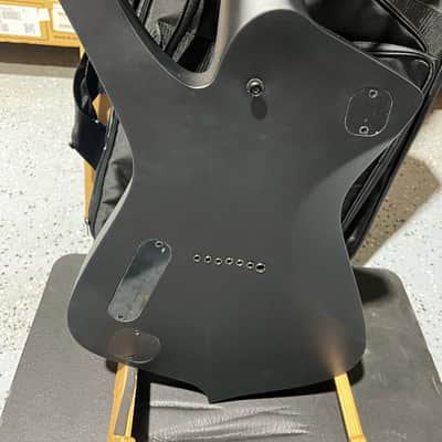 Ibanez Iron Label Iceman 7-string Electric Guitar - Black Flat image 5