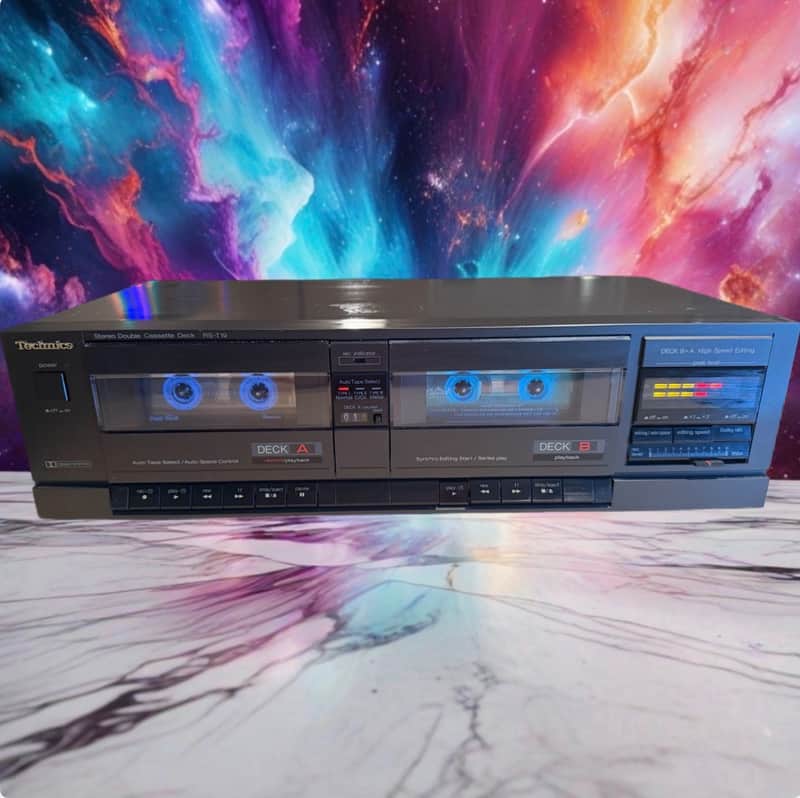 Technics RS-T19 Double Cassette Deck Play & Record - New Belts Works Great Rare! image 1
