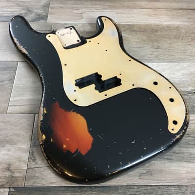 Made to Order - FRANCHIN Jupiter bass body Relic Aged 100% Nitro Lacquer COLOR OVER COLOR (Sunburst/ Black/ White/ Blue/ Green/ Yellow/ Red/ Pink/ Burgundy/ Purple/ Gold/ Silver, etc.) Basswood Poplar Precision-Bass Style Made in Italy image 2