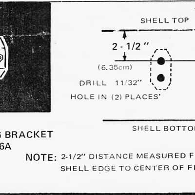 Ludwig P-1216A Tom Mount Bracket Cr 66-68 2nd Gen Rare 1/4" 20 Eye Bolt and Nut - LTM-306-2 image 7