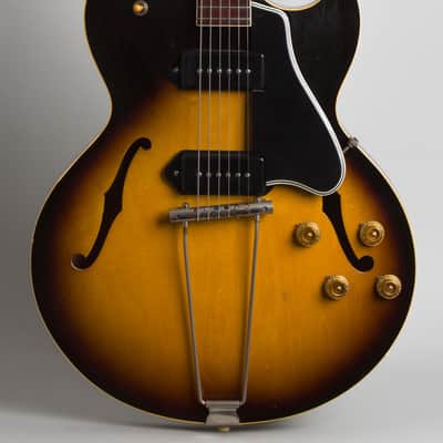 Gibson ES-225TD Thinline Hollow Body Electric Guitar (1956), ser. #V8739-7, black hard shell case. image 3
