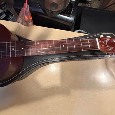 Vintage El Degas EU 55 Baritone Ukulele MIJ Japan Lawsuit Era Mahogany Near Mint image 8