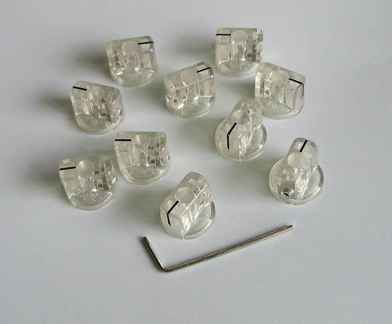 10 Piece Guitar AMP Amplifier Control Knobs in Transparent image 1