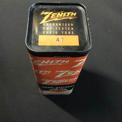 NOS NIB ZENITH # 47 Power Amplifier VACUUM TUBE Tin Can Box SEALED! #1.1005 image 2