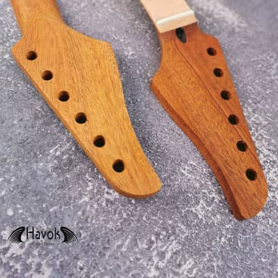 Mahogany Neck flame Maple Board Stainless Steel Jescar Frets image 12