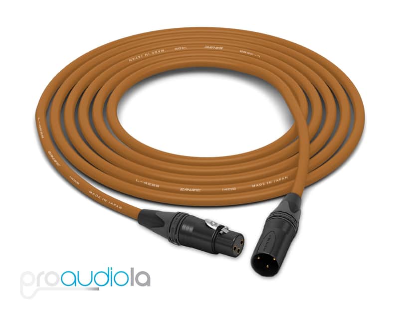 Canare Quad Cable L-4E6S | Neutrik Gold XLR-F to XLR-M | Brown 25 Feet | 25 Ft. | 25' image 1