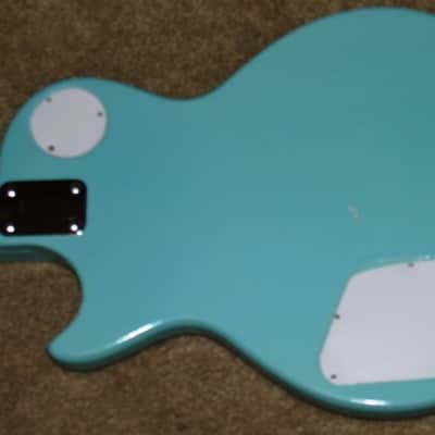 GIBSUN LP jr STYLE GUITAR???? Light Blue VERY COOL AXE image 9