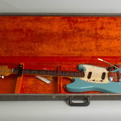 Fender Mustang Solid Body Electric Guitar (1966), ser. #179277, original grey hard shell case. image 10