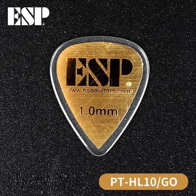 ESP PT-HL10 1.0mm Gold Teardrop Guitar Pick, 1 Piece