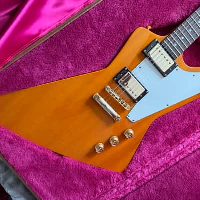 Epiphone '58 Korina Explorer - Aged Natural (White Pickguard) image 1