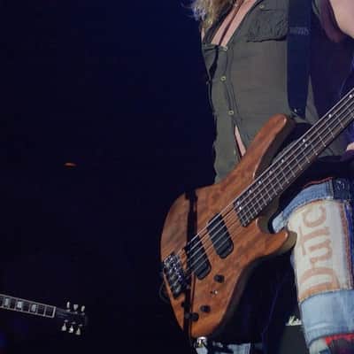 Rick Savage's, Def Leppard Washburn Bubinga 5-String Bass Guitar (RS #5020) Authenticated! image 5