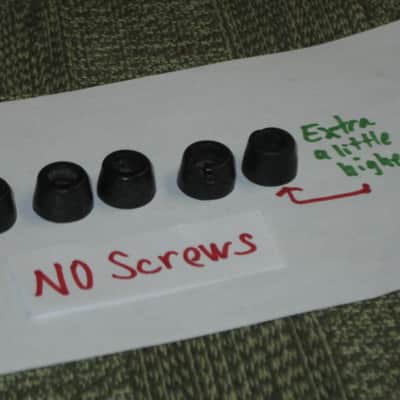 used genuine Electro Harmonix rubber feet (set or 4 feet + 1 exta foot) for / from late 1990s to late 2000s Russian Big Miff or Russian Small Stone [NO pedal(s) / NO screws) ONE foot has a break/crack/cut, AS IS / NO RETURNS image 8