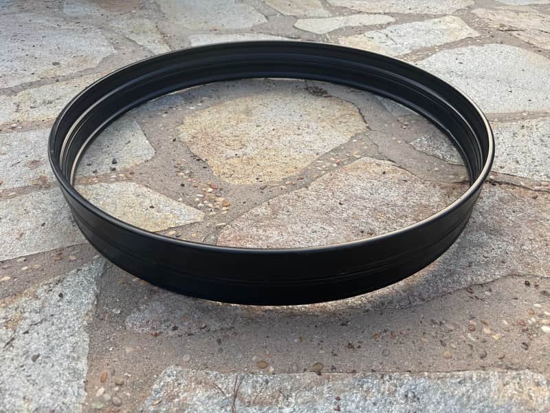 World Max 24" Metal Bass Drum Hoop Pair - BLACK image 1