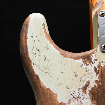 FENDER USA Custom Shop 56 Reissue Stratocaster LTD Super Heavy Relic " Ivory White + Maple" (2023) image 15