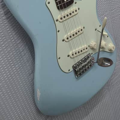 Custom Fender Stratocaster "Nowherecaster" MJT Sonic Blue Relic image 3
