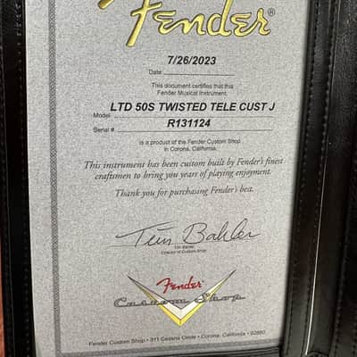 Fender Custom Shop Limited Edition '50s Twisted Telecaster Custom - Chocolate 3-Color Sunburst 2023 image 9