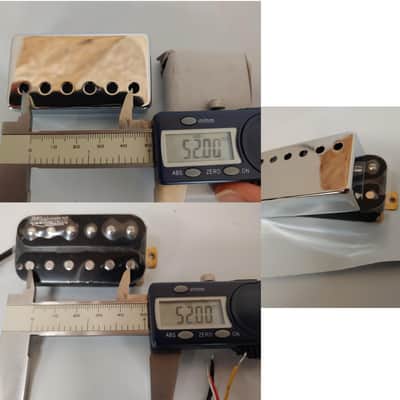 Electric Guitar Metal Humbucker Pickup Covers Neck Bridge Set Chrome image 8