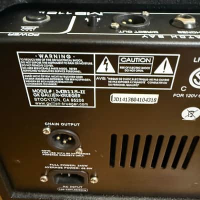 Gallien-Krueger MB115-II Ultra Light 200W 1x15" Bass Combo 2010s - Black image 3