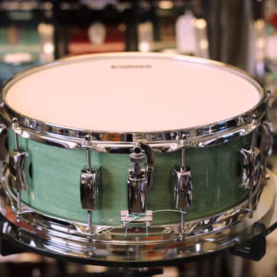 Edg Drumworks Custom 14" x 5.5" - 6 Ply Maple Snare Drum - Dragon Fly Green image 2