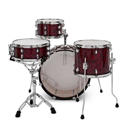 Premier Artist Heritage Series 4 Piece Shell Pack l Includes 10 Inch x 6 Inch Rack Tom, 13 Inch x 11 Inch Floor Tom, 20 Inch x 8 Inch Bass Drum & 13 Inch x 5.5 Inch Snare Drum l Burgundy Pearl Finish l Model PAH20-4SPBUW image 2
