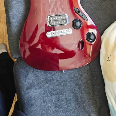 Charvel Charvette Late 80s/early 90s Red/Black crackle | Reverb
