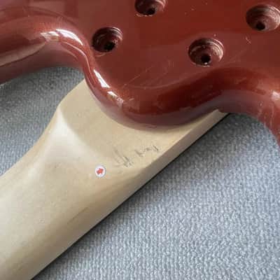 Red 5 String Bass Basswood Body with Maple Neck image 15