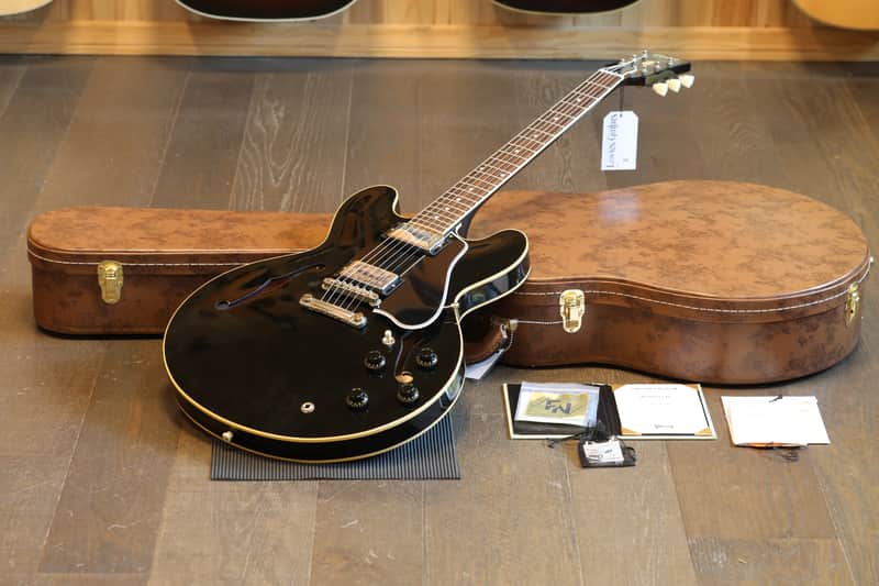 Unplayed! 2023 Gibson Custom Shop ES-335 1959 Murphy Lab Semi Hollow Electric Guitar Ultra Light Aging Black Ebony + COA OHSC