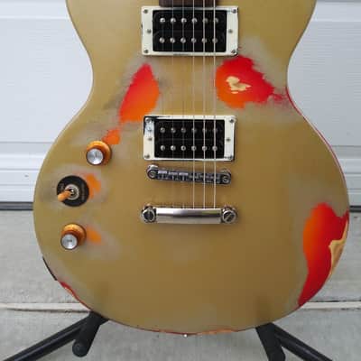 Custom Epiphone Les Paul Special II Relic Gold Over Sunburst Left Handed image 1