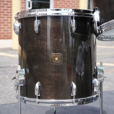 Vintage 1999 Gretsch USA Custom 4pc Maple Shell Pack - Ebony Stain Lacquer | 12, 13, 16, 20" image 8