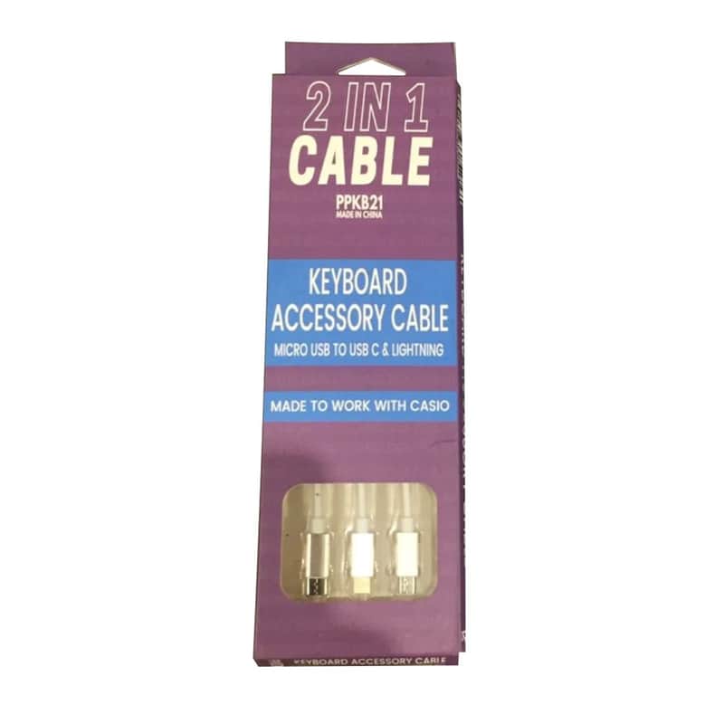 Casio PPKB21 Plug n Play Pack for Keyboards (USB-C/Lightning to microUSB) image 1