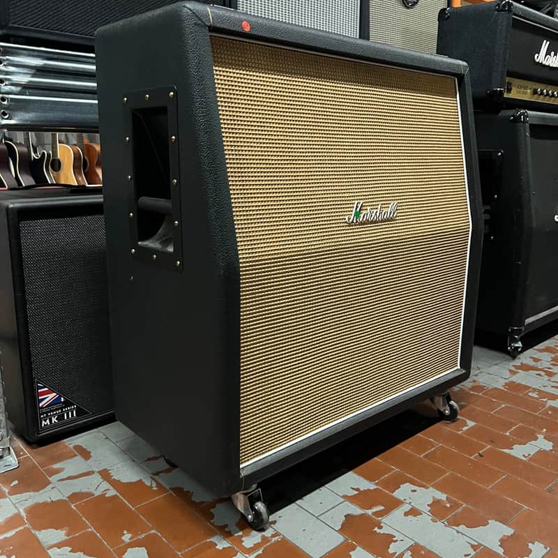 Marshall Marshall 1960 Basketwave Cabinet Replica + Pre Rola Celestion Greenback 69 70 Speakers Equipped image 1