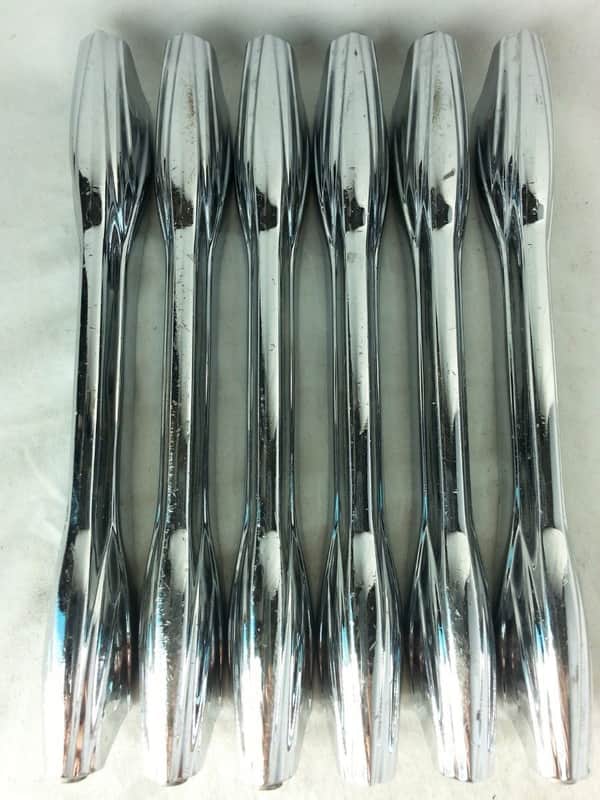 *Premier 6x Bass Drum Lugs Diamond Chrome Vintage 70s England 3-Hole 7 1/8"-Long image 1
