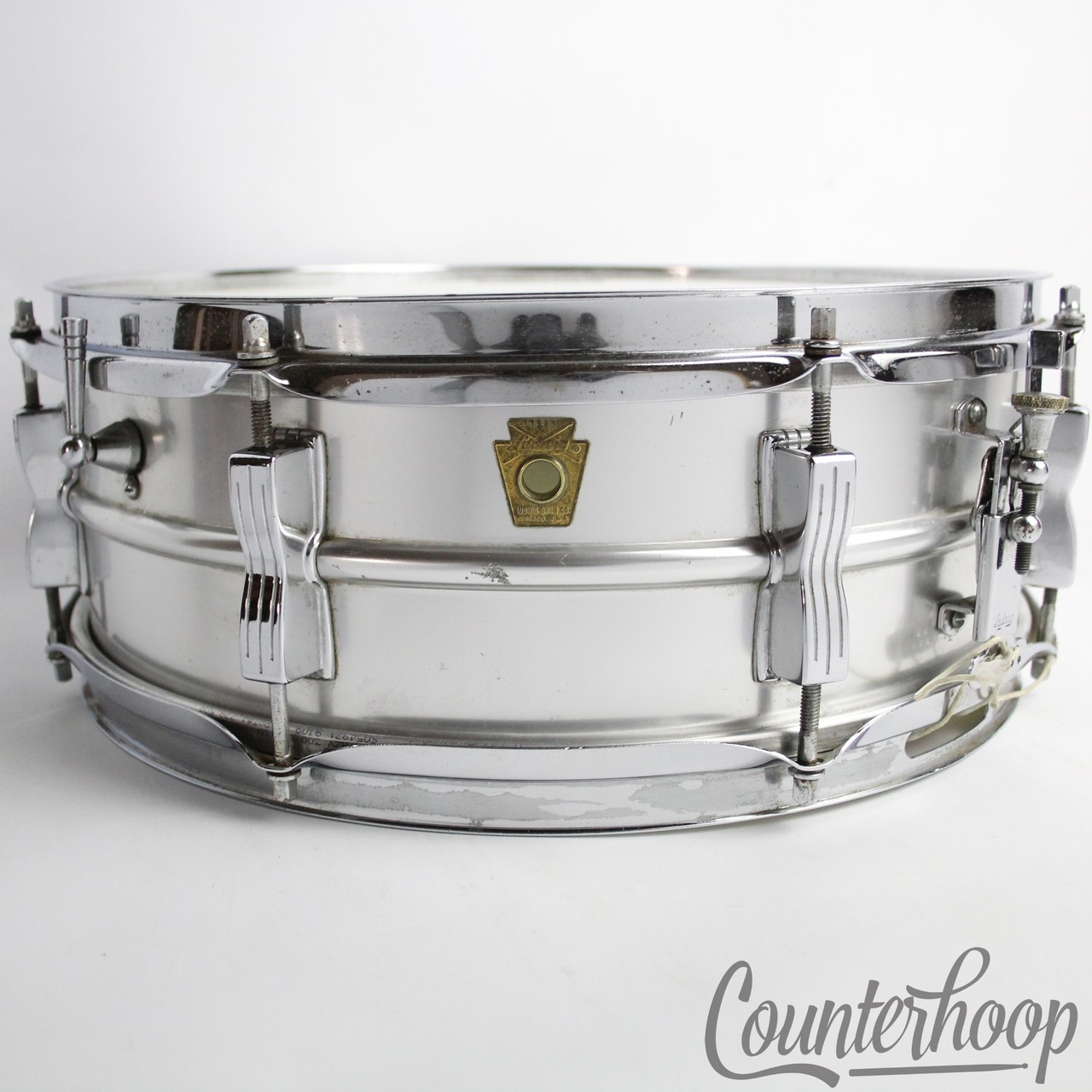 Ludwig 14x5"Acrolite Snare Drum Aluminum Shell 8-Lug Chicago USA#404 Vintage 60s — main photograph