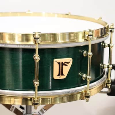 riddim Custom Order. Vintage Maple 14''×5'' Snare Drum - Olive Green [Store Display Special Price] image 2