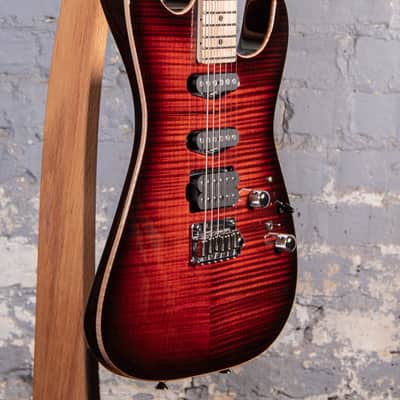 Tom Anderson Guitarworks Drop Top Shorty - Burnished Orange Burst image 3