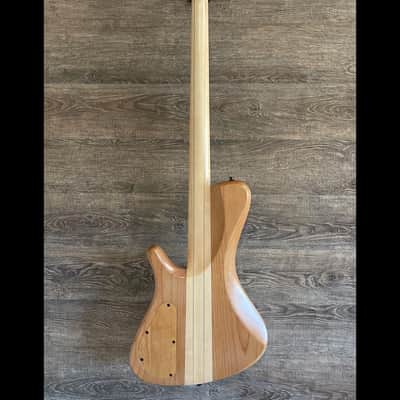 MGbass WaveBird Burl 4 strings bartolini pickup & preamp abalone inlay image 5