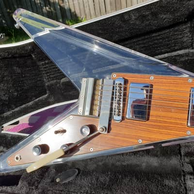 Electrical Guitar Company Brent Hinds Signature Flying V (Acrylic) 2015 Acrylic/Lucite, Wood image 5