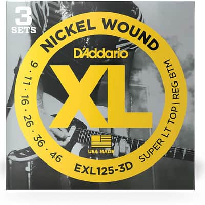 D'Addario EXL125-3D Nickel Wound Electric Guitar Strings, Super Light / Regular, 9-42 - 3 Sets image 2