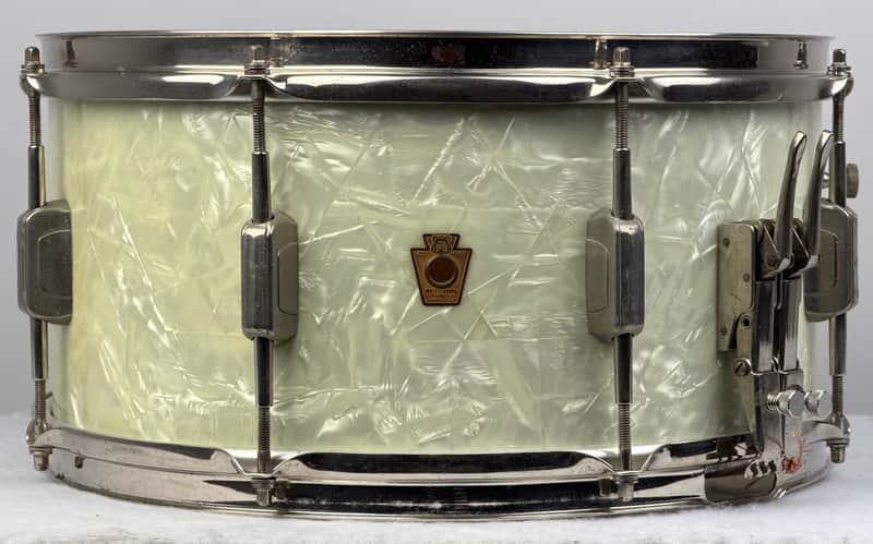 Ludwig WFL 7x14" Twin Strainer 30's Snare Drum - White Marine Pearl image 1