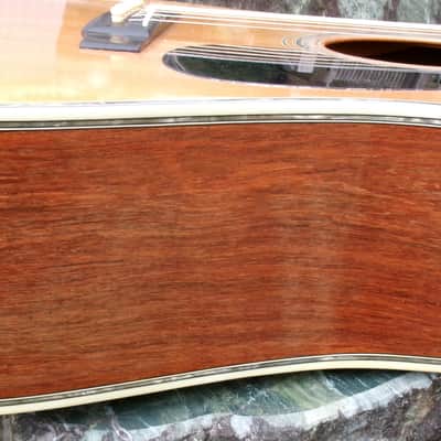1975 Yairi YW-600 Dreadnought Guitar New Jacaranda Natural+Vintage Flight Case image 16