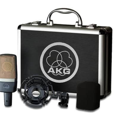 AKG C214 Studio Condenser Microphone Recording Mic w/Case & Shock Mount 20dB Pad image 1