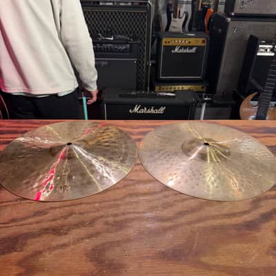 Paiste 14" Signature Dark Crisp Hi-Hat Cymbals (Pair) 1989 - Present - Traditional image 1