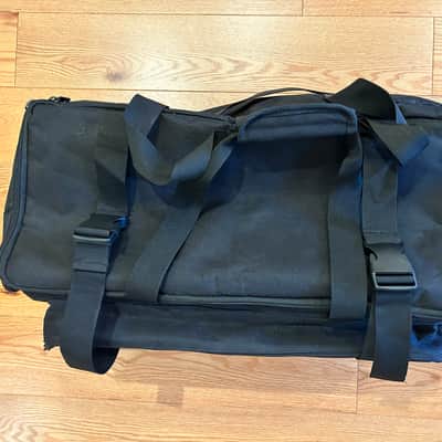 Large DJ Gig Bag, Travel DJ Cable File Case with Padded Bottom & Detachable Dividers, DJ Gear Storage Organizer for Microphones, 14" Laptop, Sound Equipment & Music Instrument, Black, Bag Only image 3