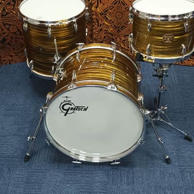 Gretsch 70s Stop Sign Shell Pack in Gold Ripple- 20″,16″ & 13″ image 3