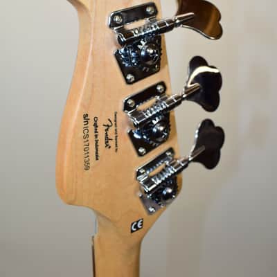 2017 Squier Vintage Modified Jaguar Bass Special SS, Silver image 9