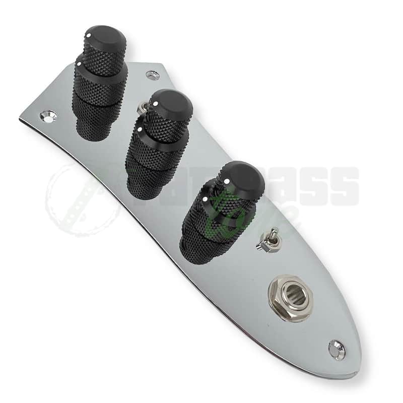 John East J Retro Bass Preamp for Jazz Bass - Chrome Plate w/Black Knobs image 1