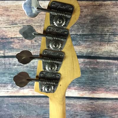 Used Fender 1976 Left Handed Jazz Bass with Hard Shell Case image 5