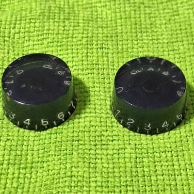 Original 1960's Gibson Black Barrel Speed Knob Set #2 - Les Paul, Junior, Special Melody Maker image 1