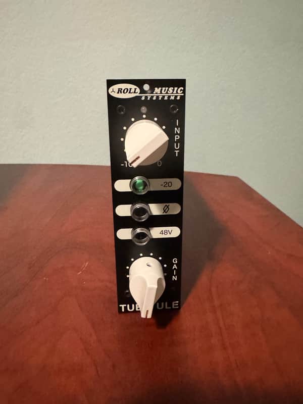Roll Music Systems RMS5A7 Tubule 500 Series Tube Mic Preamp Module 2010s - Black image 1
